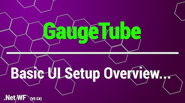 GaugeTube - .Net WinForm - VS2019 C# - UI Set Up