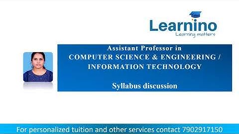 PSC Assistant Professor CSE and IT complete syllabus discussion