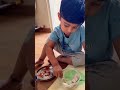 Baby Learning to Eat Food by Himself | Cute Toddler Eating Moment | Kid Learning Growing #shortvideo