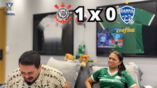 REACT REAÇÕES CORINTHIANS x BARRA  | Casal Rivalidade