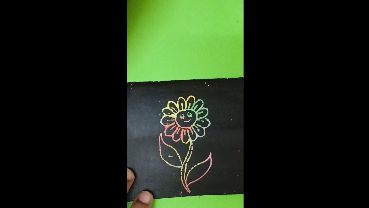 flower scratch art 