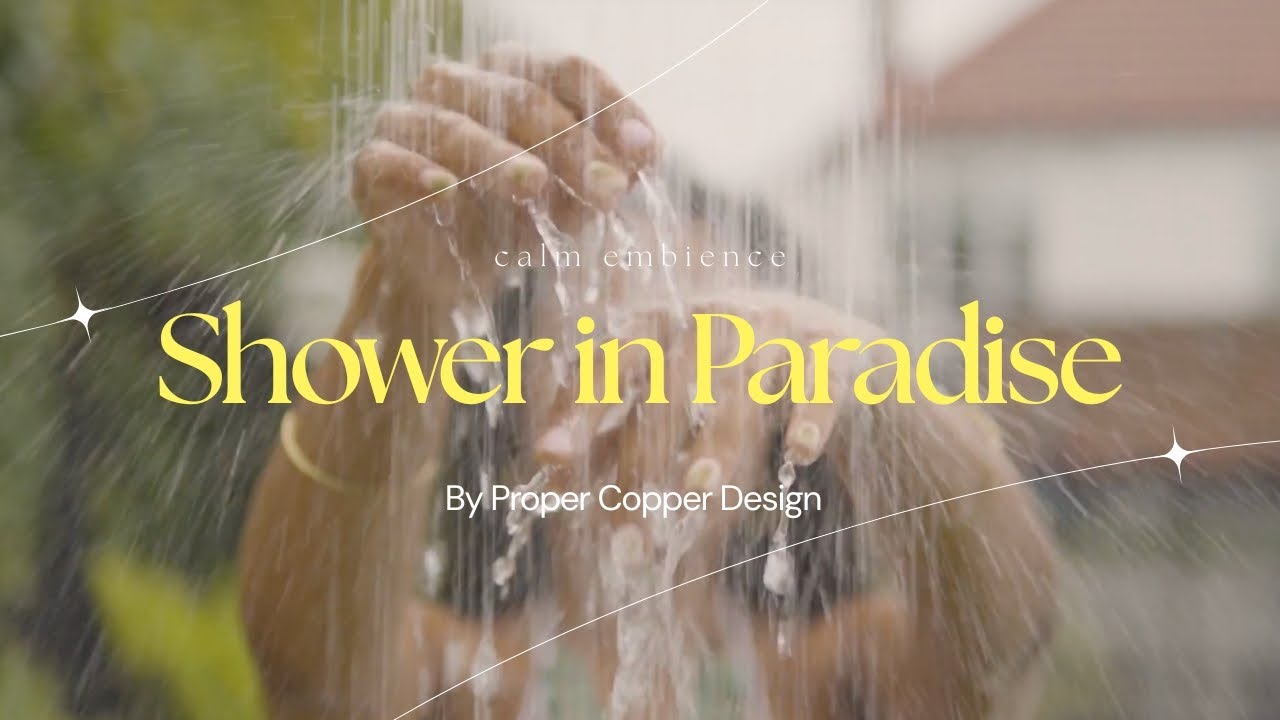 Luxury Shower Experience | Nautilus Brass Shower in an Exotic Garden