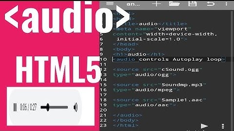 how to add audio in html5  | audio tag in html5