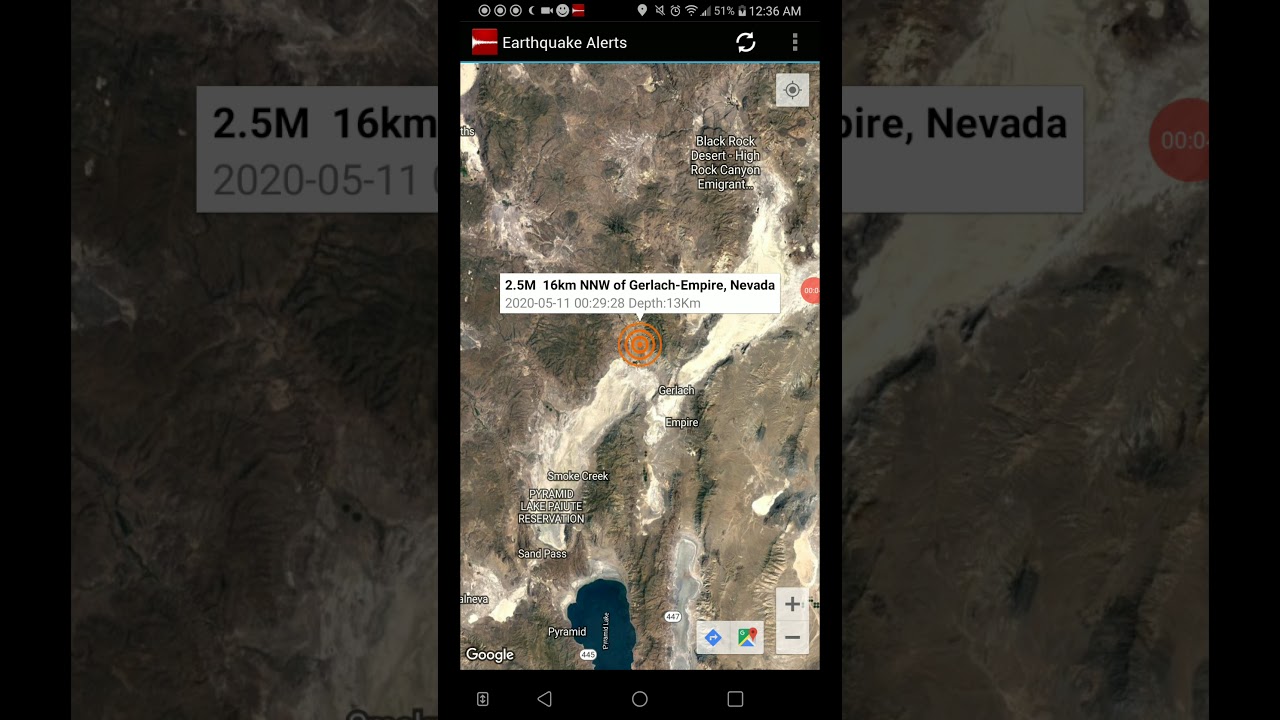 2.5 Earthquake GerlachEmpire, Nevada 51120 YouTube