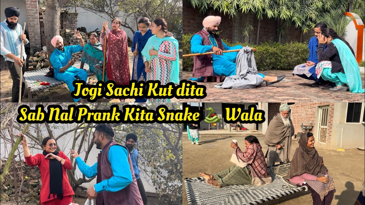 Jogi Sachi Kut dita, Sab Nal Prank Kita Snake 🐍 Wala, Behind The Scenes Soo Funny 🤣