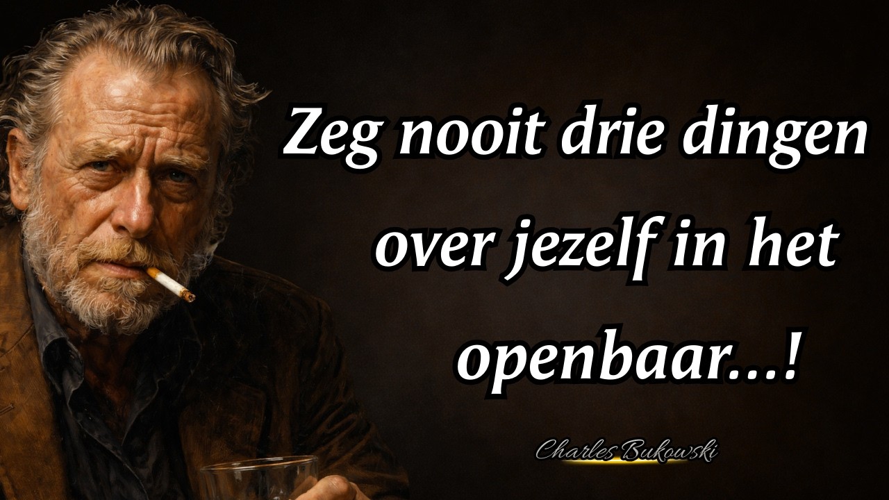 Charles Bukowski: Zeg nooit drie dingen over jezelf in het openbaar..!