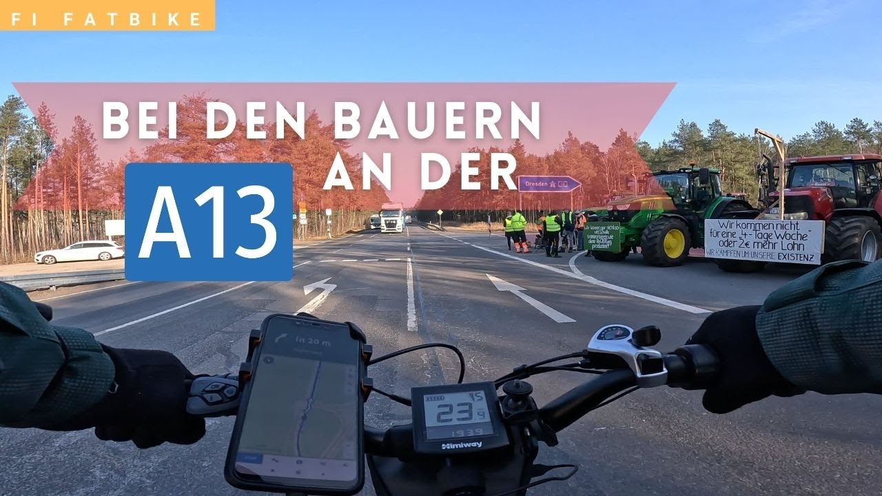 Bauernproteste mit dem Himiway Cruiser "erfahren" - zur Visite an zwei Anschlussstellen der A13