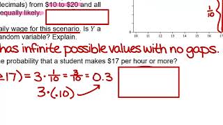 AP Statistics Tuesday 10-6 Continuous Random Variables