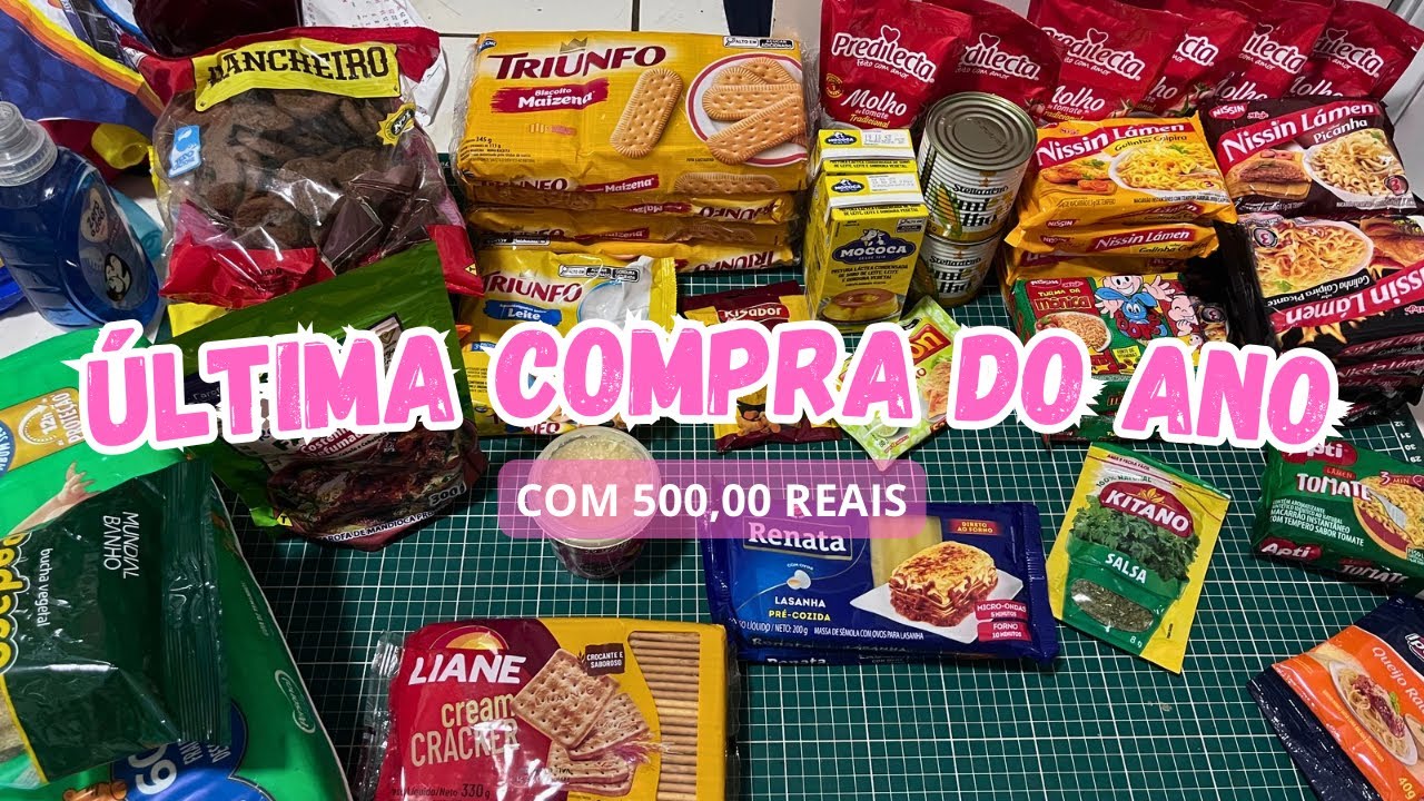 ÚLTIMA COMPRA DO ANO | COMPRA DO MÊS COM 500 REAIS 🤑💸