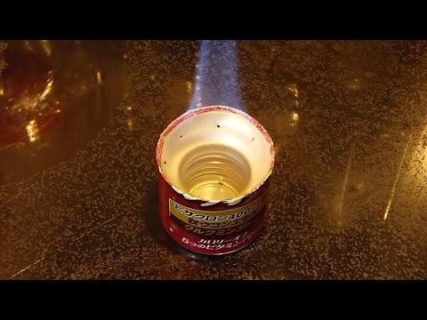 ウコンの力缶でアルコールストーブを作ってみたので燃焼実験をやってみた Youtube