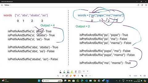 Leetcode # 3042 Count Prefix and Suffix Pairs I (Python)