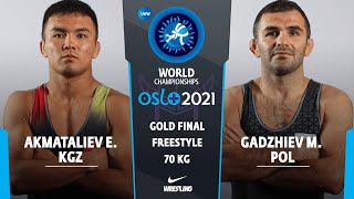 GOLD FS - 70 kg: E. AKMATALIEV (KGZ) v. M. GADZHIEV (POL)