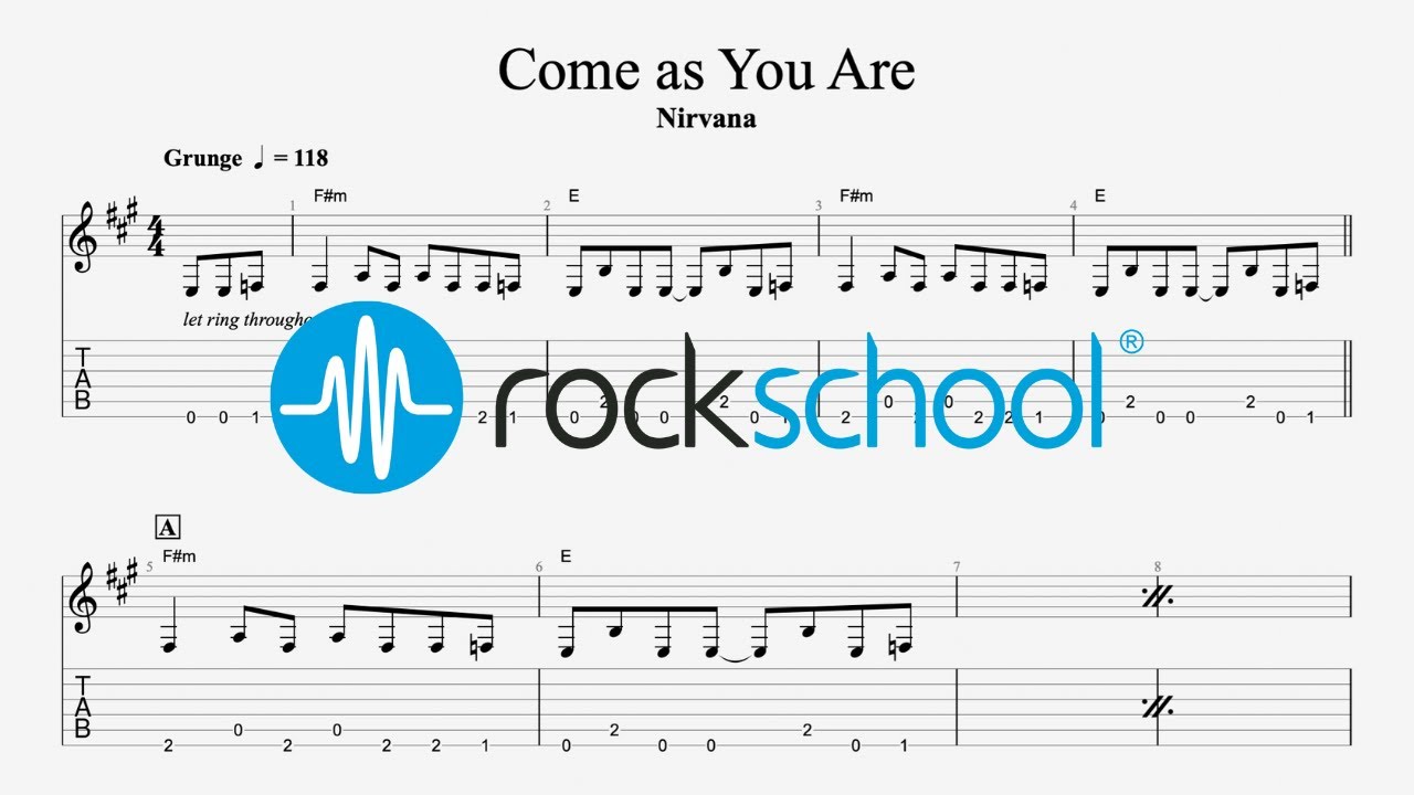 Come as You Are - Nirvana Rockschool 2024 Electric Guitar Grade 1