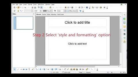 open office impress #steps to apply background style
