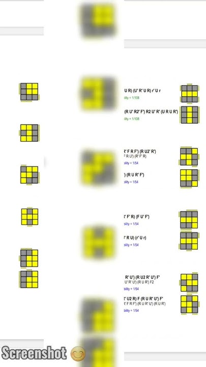 OLL Algorithms || 3x3 Rubik's Speed Cube Advance OLL Algorithms ...