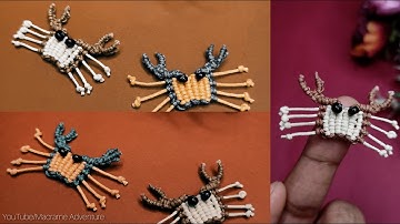 DIY Handmade Macrame animal crab 🦀