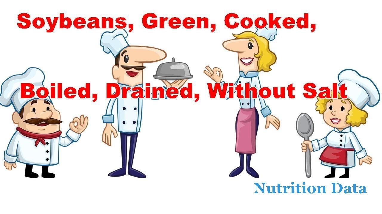 Soybeans, green, cooked, boiled, drained, without salt - Nutrition Data