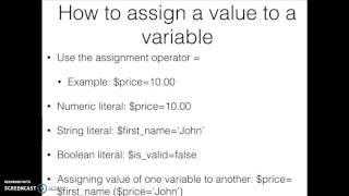 PHP Variables
