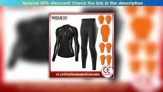 Unboxing WOSAWE Women Motorcycle Jacket and Pants Set with Removable Pads Soft Protective Gear CE C screenshot 5