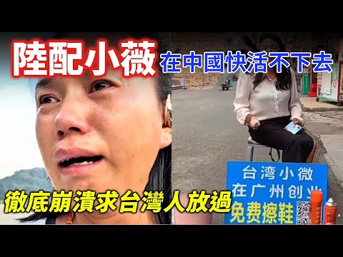 陸配小薇崩潰痛哭！恐將偷渡回台灣，求求台灣人放過我吧，在中國快活不下去了！直播間哭訴遭中國鐵拳