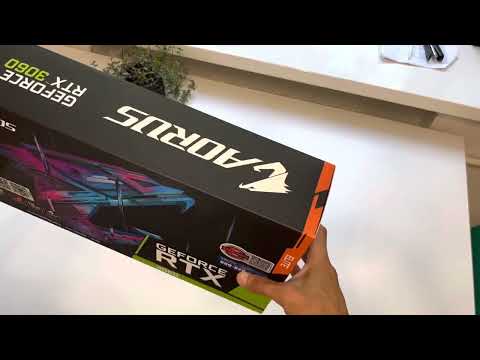 Видеокарта для игр до 30 000 руб. Gigabyte 3060 elite распаковка