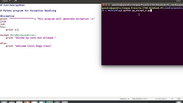 Python   Exception Handling try except else
