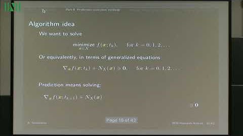 MESW01 | Dr. Andrea Simonetto | Time-Varying Optimization: Algorithms and Applications
