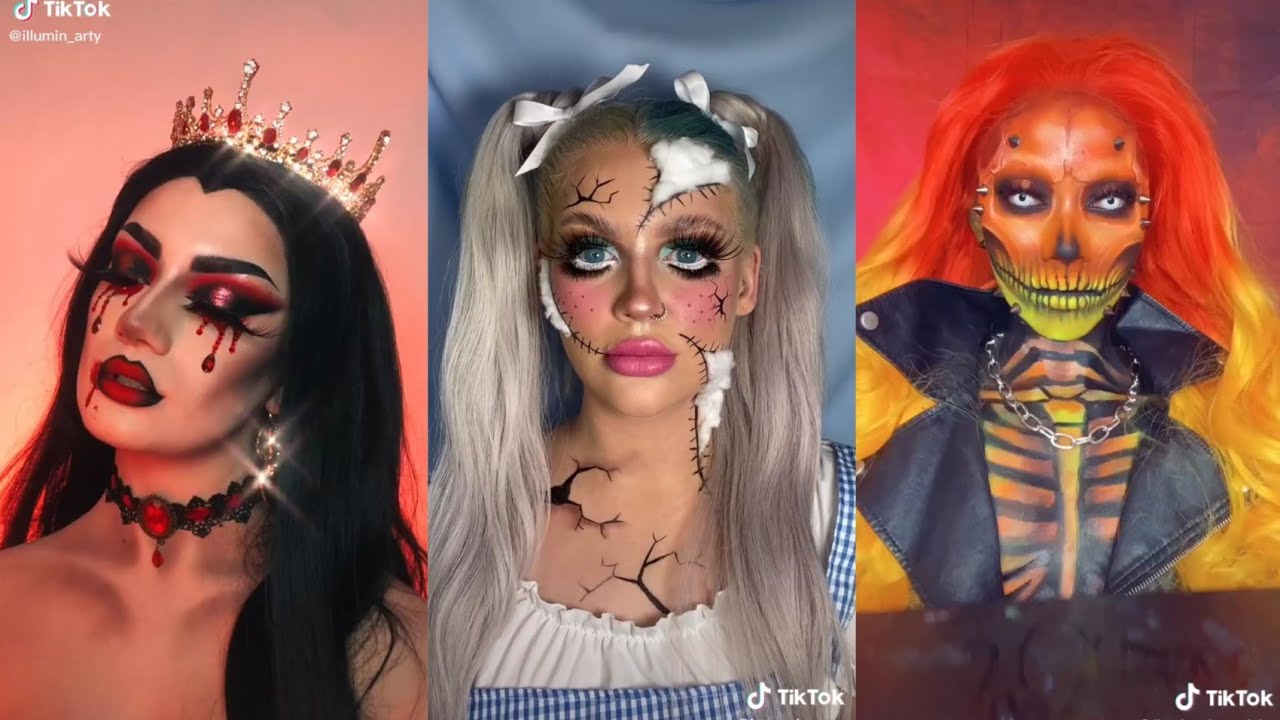 Halloween Makeup Tik Tok's #halloweenlook - YouTube