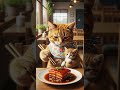 Mama Cat's Sweet Lunch Time for Baby Kitten 🐱❤️ #cat #cute #cutecat #funny #kitten