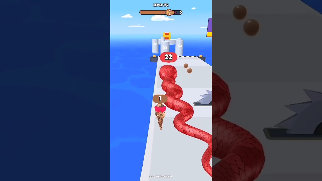 Snake Run Race Level 152 – Almost Cut, Still Survived 👀😶‍🌫️ 