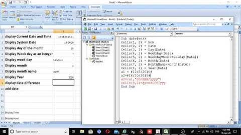 EXCEL VBA PRACTICAL SERIES 10.2 || DATE TIME FUNCTION