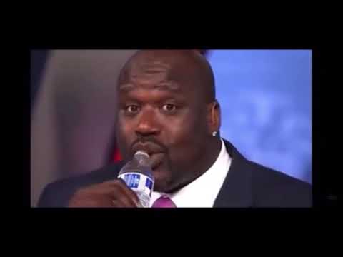 Shaq drinking water