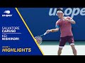 Salvatore Caruso vs Kei Nishikori Highlights | 2021 US Open Round 1