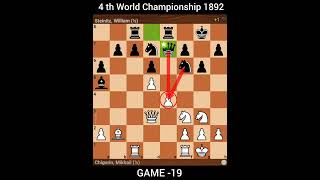 GAME -19    4 th World Championship 1892 Steinitz - Chigorin