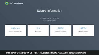 LOT 29/97 CRANBOURNE STREET, Riverstone NSW 2765 | AuPropertyReport.Com