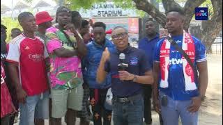 Hali ilivyo nje ya dimba la Benjamin Mkapa kuelekea mechi ya Simba Vs Nsingizini