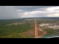 Ан-225 МРИЯ. Красивое видео посадки в Суринаме, Парамарибо. Впереди ливень.Видео из кабины.