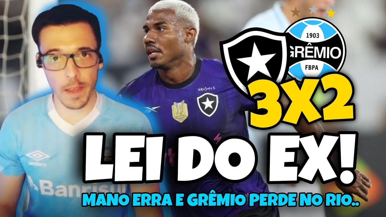 🔵 Mano erra, GRÊMIO perde no RIO para o BOTAFOGO com direito a lei do ...