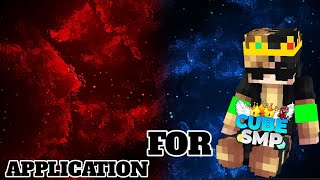 Application for Cube SMP | @PlusPlayzXD  @CublessPlayz ‪@KlassyPlayzZ‬  | #Cubesmp#Cubesmpseason1