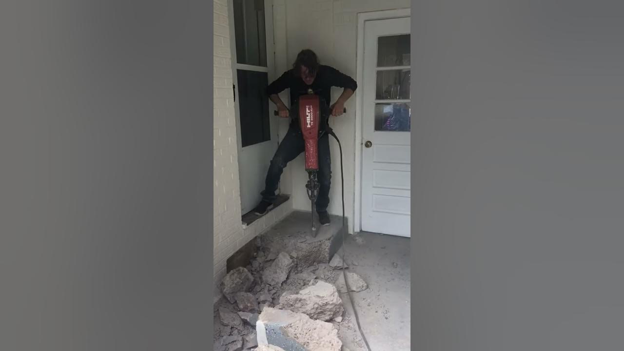 Using A Jackhammer To Remove Concrete Steps YouTube using-a-jackhammer-to-remove-concrete-steps-youtube