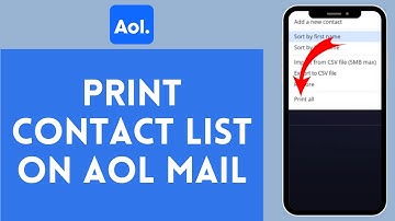 How to Print Contact List on AOL Mail (2024) | AOL Mail Tutorial