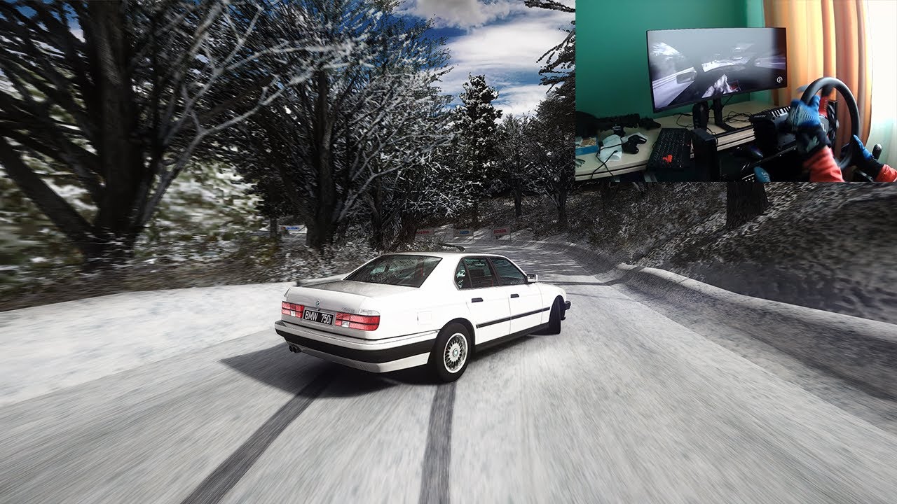 Drifting A BMW 750i In The Snow-Assetto Corsa - YouTube