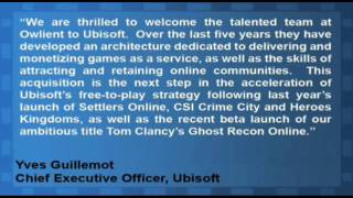 Ubisoft Acquires Owlient to Expand Online Services