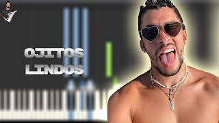 Vignette de la vidéo "Bad Bunny (ft. Bomba Estéreo) - Ojitos Lindos | Piano Tutorial / Partitura / Karaoke / MIDI"