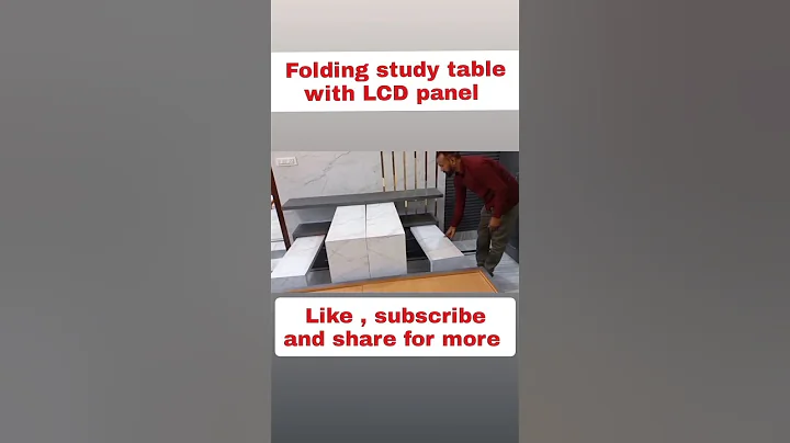 folding study table with LCD panel #carpenter #interiordesign #lcdpanel