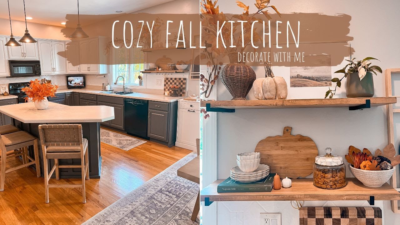 COZY FALL KITCHEN DECOR 2024 || FALL DECORATE WITH ME || Fall Kitchen ...