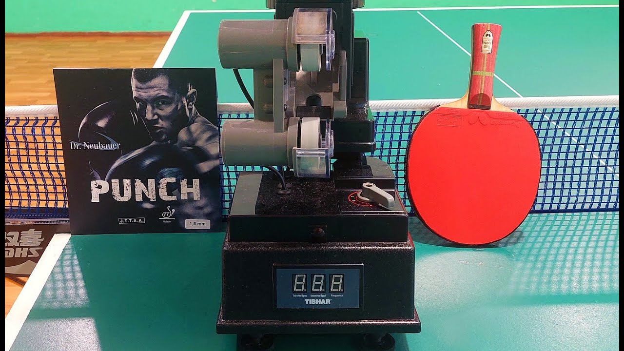 DR NEUBAUER PUNCH 1.3мм. Тренировка с Робот (пушка)TIBHAR ROBO PRO