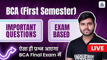 #BCA first Semester Exam Important Questions | BCA Basic Mathematics exam question | by pandey sir