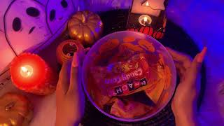 ASMR 🎃| Candycorn Paradise for ASMR Halloween Lovers | tingly whispers + crinkling + soft spoken screenshot 1