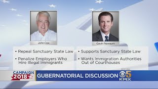 California Gubernatorial Candidates, Newsom, Cox Have Mostly Civil Discussion In Sole Debate